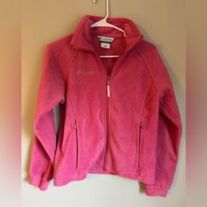 Columbia Youth Fleece Jacket in Pink